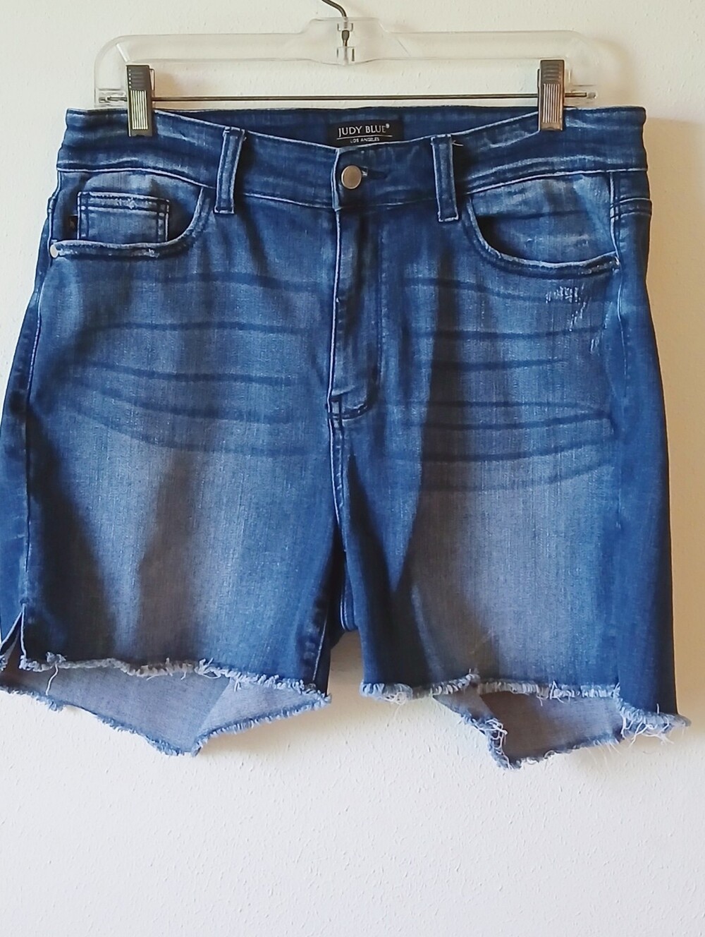 Judy Blue Denim Shorts Side Slit Cut Offs Size 1XL Festival